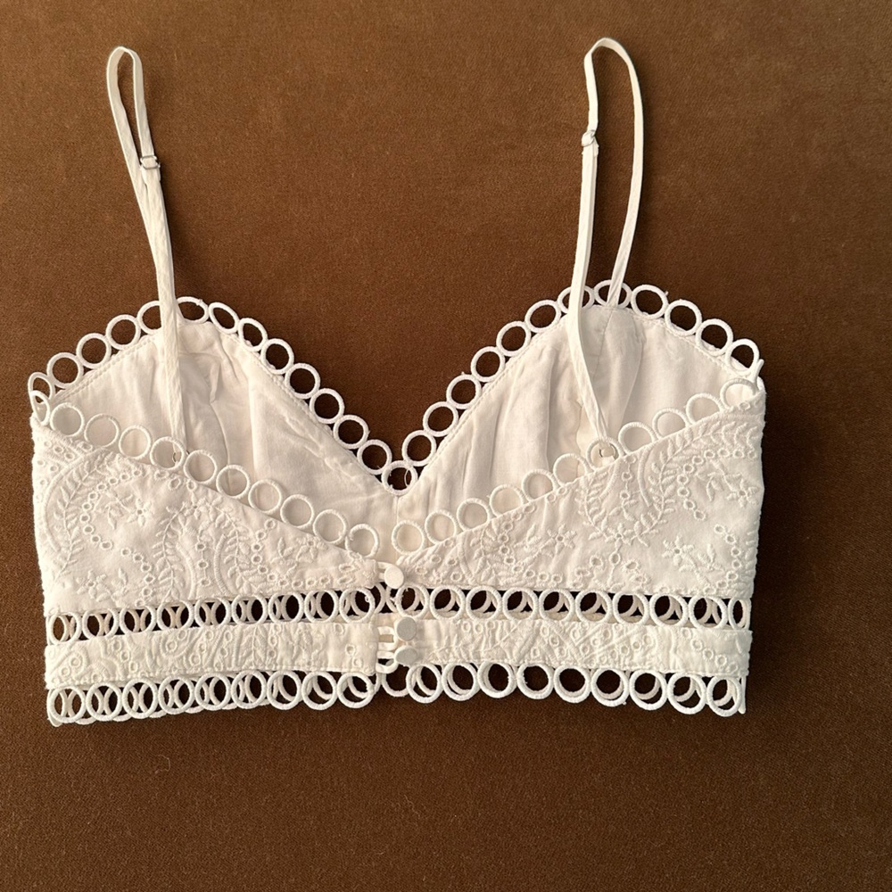 Zimmermann Cotton Lace Bralette Top - Picture 2 of 4